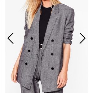 NastyGal oversized boyfriend blazer